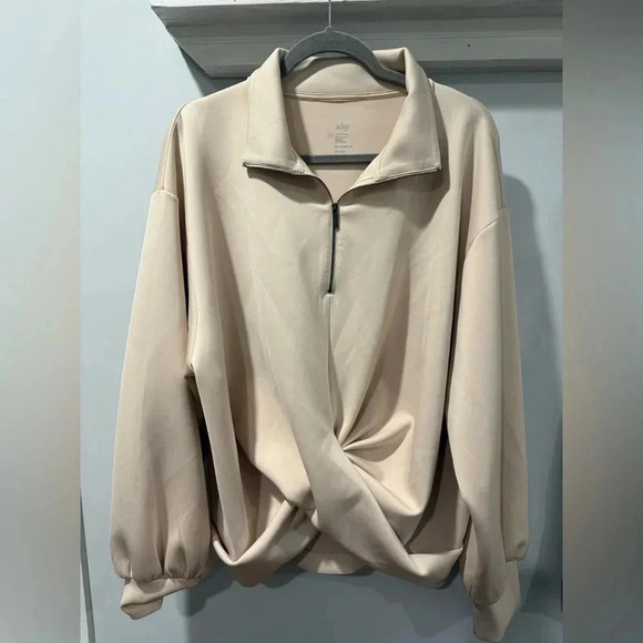 ADAY With a Twist Pullover Size  XL Color Sand - Picture 4 of 7